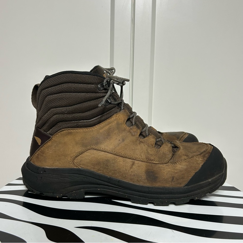 Red wing apex work steel toe boots brown leather